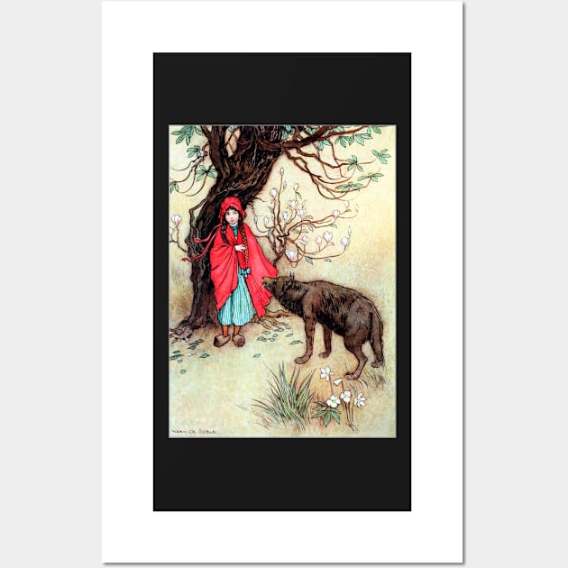 Little Red Riding Hood - Warwick Goble Wall Art by forgottenbeauty